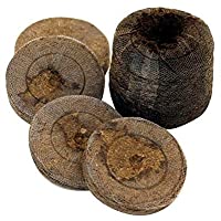 Jiffy - Pastillas de turba prensada (50 unidades- 38 mm de diámetro)